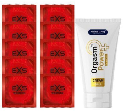 Комплект EXS Warming 10 шт + Orgasm Power for Women крем 50 мл SOS14325 фото