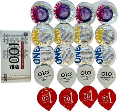 Набор из 30 шт - ONE Super Studs, Classic Select, Flavor Waves - OLO 001, Feeling Ultrathin - MUAISI White SOS1357 фото