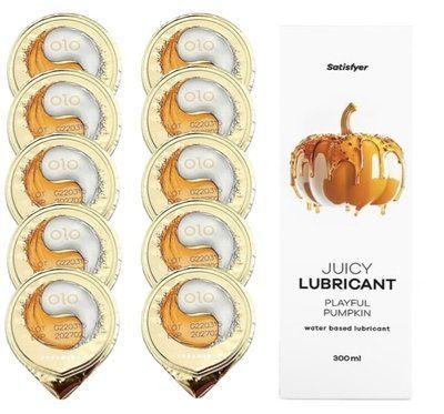 OLO &ldquo;Лід і Полум&rsquo;я&rdquo; 10 шт. + Лубрикант Satisfyer Playful Pumpkin 300 мл SOS12523 фото