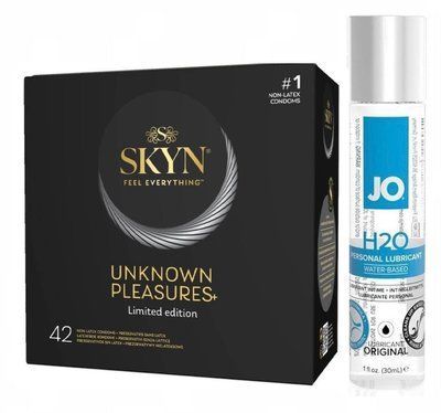 Набір :SKYN Pleasures 42 шт та Лубрикант System JO H2O ORIGINAL (30 мл) SOS86 фото