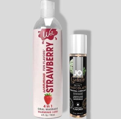 Wet Oral Play Strawberry (118 мл) + JO GELATO Mint Chocolate (30 мл) LB860 фото