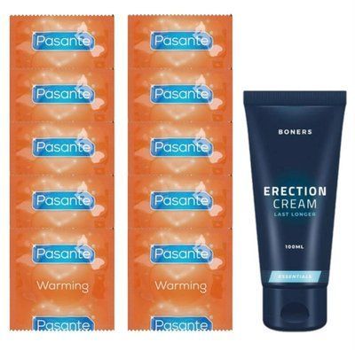 Комплект Pasante Warming 10 шт + Boners Erection Cream (100 мл) SOS14375 фото