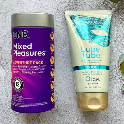 Набір ONE Mixed Pleasures (12 шт) + Лубрикант LUBE TUBE COOL, 150 мл ORGIE SOS2354 фото
