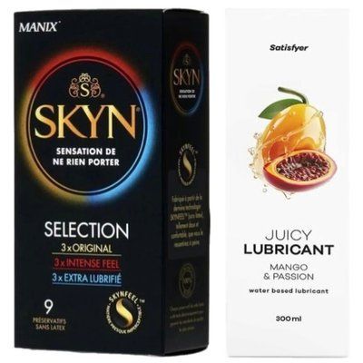 Набор Лубрикант Satisfyer Mango&Passion 300 мл + SKYN Selection 9 шт. SOS12823 фото