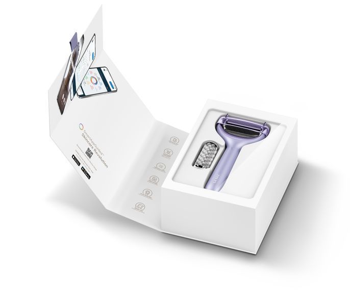 Електронний ролер для обличчя та тіла з мікроголками GESKE MicroNeedle Face&Body Roller 8в1 purple HB0200 фото
