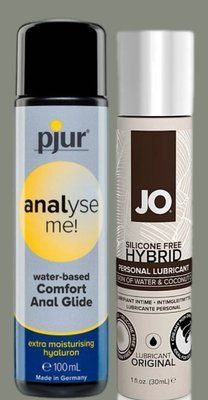Набір лубрикантів pjur analyse me! Comfort water glide 100 мл + System JO Silicone Free Hybrid ORIGINAL (30 мл) LB962 фото
