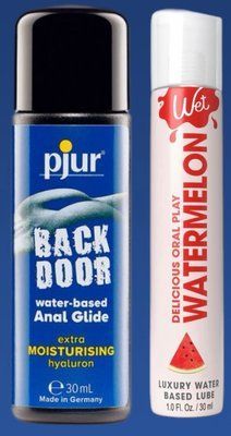 Набір лубрикантів pjur backdoor Comfort water glide 30 мл + Wet Oral Play Watermelon (30 мл) LB413 фото