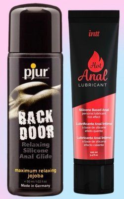 Набір лубрикантів pjur backdoor anal Relaxing jojoba silicone 30 мл + Intt Hot Anal (100 мл) LB861 фото