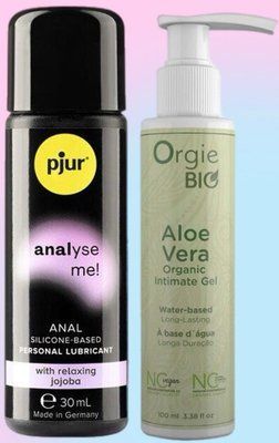 Набір лубрикантів pjur analyse me! Relaxing jojoba silicone 30 мл + ALOE VERA, 100 мл. ORGIE BIO LB661 фото