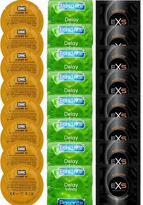 Набір 24 шт 𝐎𝐍𝐄 𝐋𝐞𝐠𝐞𝐧𝐝 𝐗𝐋 + Delay Infinity + EXS Black Latex SOS7457 фото