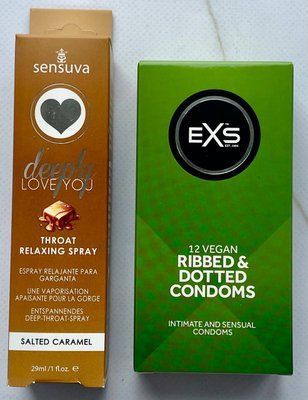 Набір EXS Ribbed & Dotted 12 шт - Sensuva Deeply Love You Salted Caramel SOS3605 фото