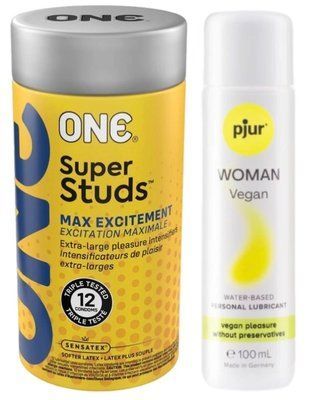 Комплект 12 шт ONE Super Studs + Pjur Woman Vegan 100 мл SOS13124 фото