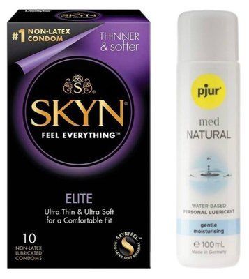Комплект SKYN Elite 10шт + Pjur MED Natural Glide 100 мл SOS13174 фото