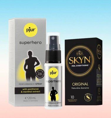 SKYN Original 10 шт та Pjur Superhero Spray 20 мл SOS6326 фото