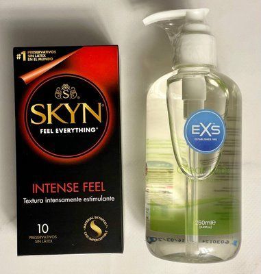 Комплект SKYN Intense Feel 10 шт и Лубрикант EXS Aloe 250 мл (прозрачный) SOS1604 фото