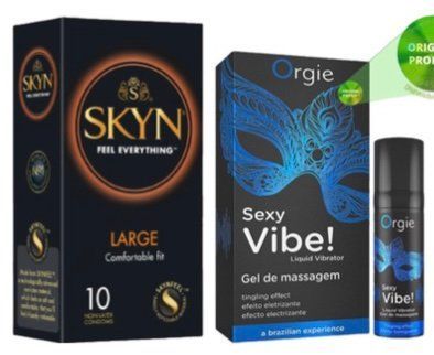 SKYN Large 10 шт + SEXY VIBE для чутливих, 15 мл ORGIE SOS7058 фото