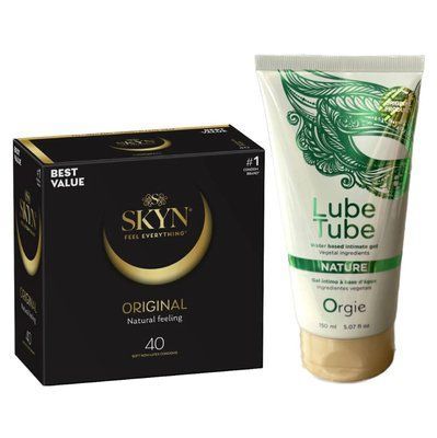 SKYN ORIGINAL &mdash; 40 шт та Лубрикант ORGIE LUBE TUBE NATURE, 150 мл SOS809 фото