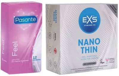 Набір з Pasante Sensitive Feel (12 шт) + EXS NANO THIN 48 шт SOS8152 фото
