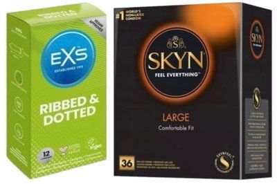 Набор с SKYN Large, 36 шт + EXS Ribbed & Dotted (12 штук) SOS7906 фото