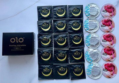 Комплект 15 шт Skyn Original - 10 шт One Super Sensitive, Flavor Waves - OLO Feeling Ultrathin 001 (10 штук) SOS2555 фото