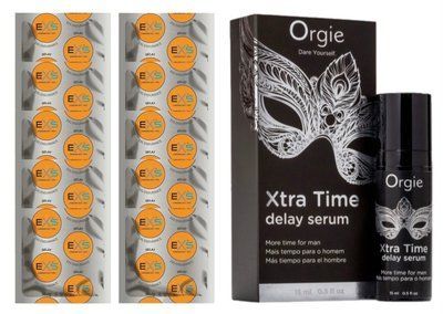 Комплект: EXS Delay 10 шт + Пролонгатор Orgie Xtra Time Delay Serum (15 мл) SOS11016 фото