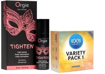 Гель для звуження Orgie&ndash; Tighten (15 мл)+ EXS Mixed Variety Pack 1, 48 штук SOS6707 фото