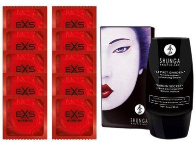 Комплект EXS Warming 10 шт + Shunga Secret Garden Clitoral Gel 30 мл SOS14326 фото