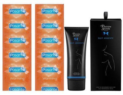 Комплект Pasante Warming 10 шт + Plaisirs Secrets Nuit Ardente Cream (60 мл) SOS14376 фото