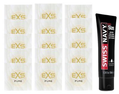 Комплект EXS Pure15 шт + Swiss Navy Max Size Gel (10 мл) SOS14877 фото