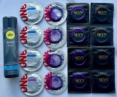 Набор из 16 штук Skyn, One + лубрикант pjur Basic Waterbased (100 мл) SOS4055 фото