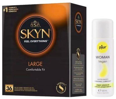 Комплект SKYN Large 36 шт + Pjur Woman Vegan 30 мл SOS13224 фото