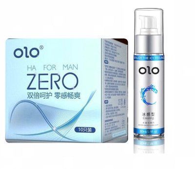 Набір Лубрикант охолоджуючий OLO 60 мл та Olo ZERO for man з гіалуроновою кислотою 10 шт OL43 фото