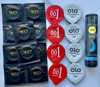 Набір 18 штук Skyn, Olo + лубрикант pjur Aqua (100 мл) SOS4005 фото