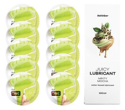 Комплект ONE Color 10 шт. + Лубрикант Satisfyer Juicy Lubricant Minty Mocha (300 мл) SOS12372 фото