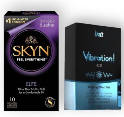 SKYN Elite 10 шт + Intt Vibration Ice (15 мл) SOS6908 фото