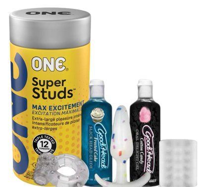 Комплект 12 шт ONE Super Studs + Набір Doc Johnson GoodHead - Party Pack - 5 Piece Kit SOS6226 фото