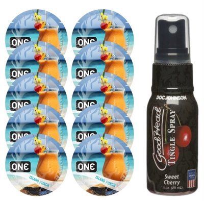 Комплект ONE Island Punch 10 шт + Doc Johnson &ndash; Sweet Cherry, 29 мл SOS13825 фото