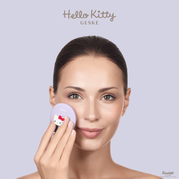 Щетка для лица GESKE Facial Brush 3в1 by Hello Kitty с держателем purple HB0240 фото