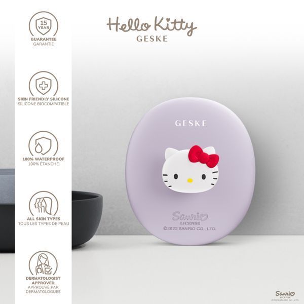 Щетка для лица GESKE Facial Brush 3в1 by Hello Kitty с держателем purple HB0240 фото