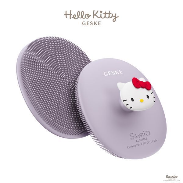 Щетка для лица GESKE Facial Brush 3в1 by Hello Kitty с держателем purple HB0240 фото