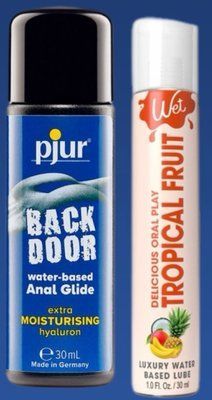 Набір лубрикантів pjur backdoor Comfort water glide 30 мл + Wet Oral Play Tropical Explosion (30 мл) LB414 фото