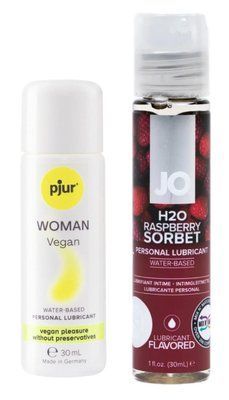 Набір лубрикантів pjur Woman Vegan 30 мл + System JO Raspberry Sorbet (30 мл) LB81 фото