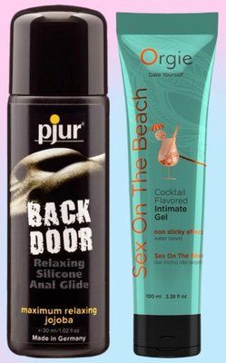 Набір лубрикантів pjur backdoor anal Relaxing jojoba silicone 30 мл + ORGIE S*X ON THE BEACH, 100 МЛ LB712 фото
