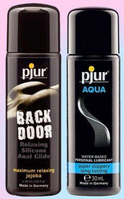 Набір лубрикантів pjur backdoor anal Relaxing jojoba silicone 30 мл + pjur Aqua 30 мл LB812 фото