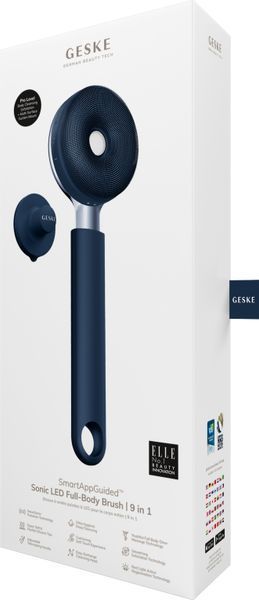 Звуковая светодиодная щетка для всего тела GESKE Sonic LED Full-Body Brush&Intensive Exfoliator 9в1 midnight HB0389 фото