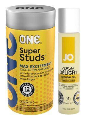Комплект 12 шт ONE Super Studs + Гель System JO Oral Delight - Vanilla Thrill (30 мл) SOS6227 фото
