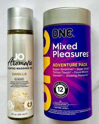 Набір 12 шт ONE Mixed Pleasures + System JO Aromatix Vanilla 120 мл SOS1705 фото