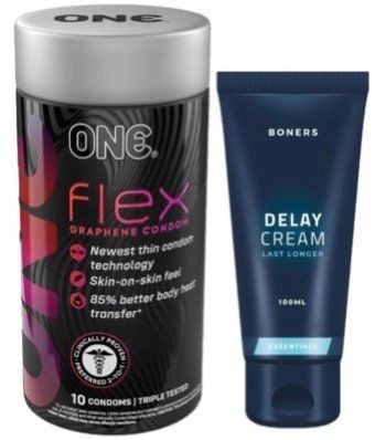 Набор из 10 шт ONE Flex графен + Пролонгатор Boners Delay Cream 100 мл SOS9304 фото