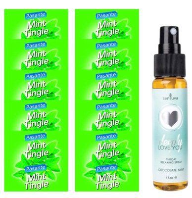 Комплект Pasante Mint Tingle 10 шт + Sensuva Deeply Love You Chocolate Mint (29 мл) SOS13926 фото