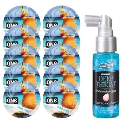 Комплект ONE Island Punch 10 шт + Doc Johnson &ndash; Cotton Candy, 59 мл SOS13826 фото